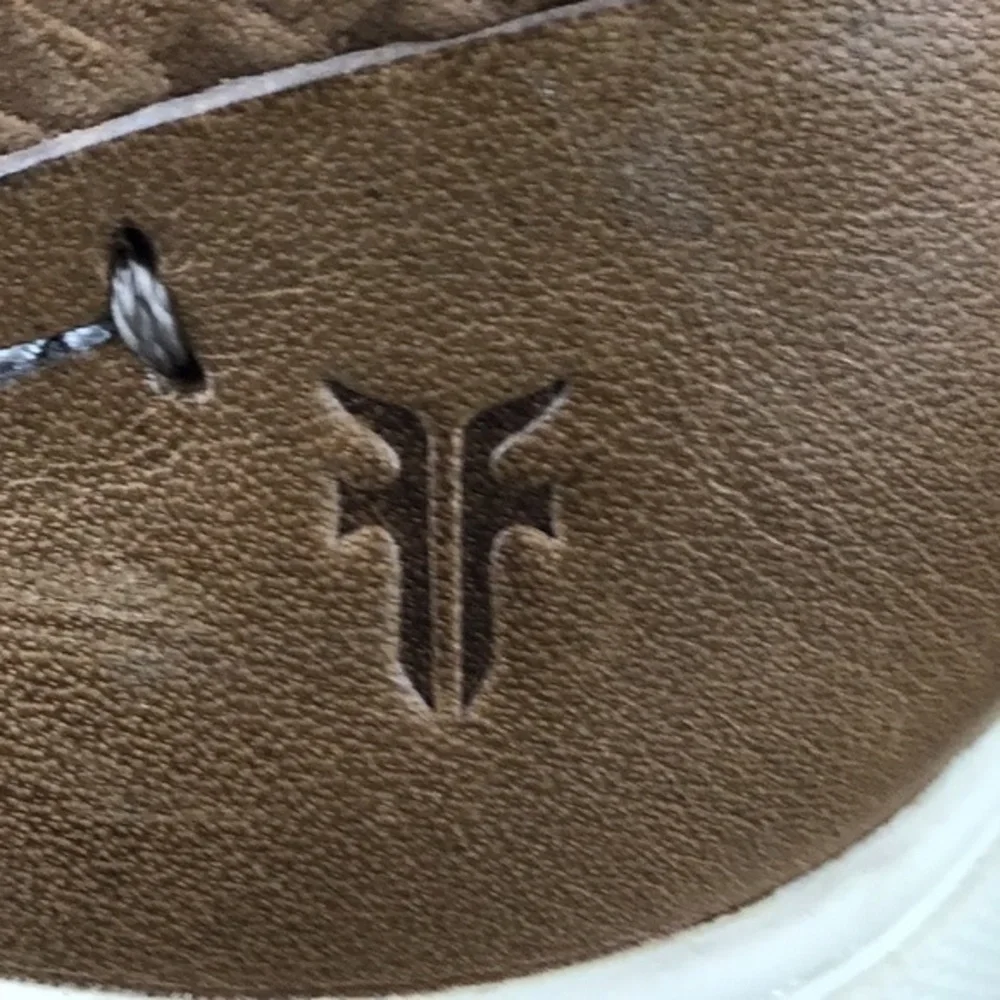 Frye Webster Textured Brown Leather Low Top Sneakers Sz 10M